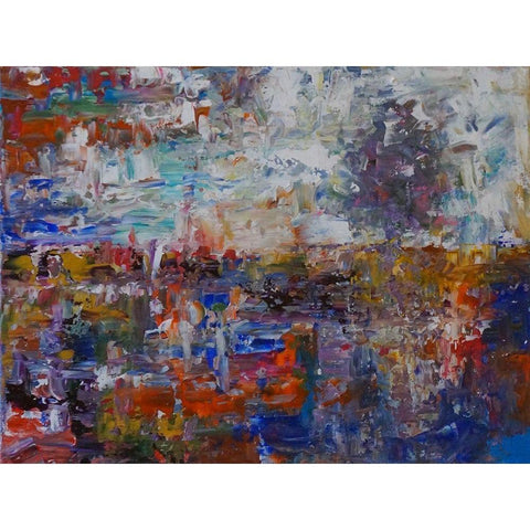 Horizon II White Modern Wood Framed Art Print by Foster, Joseph Marshal