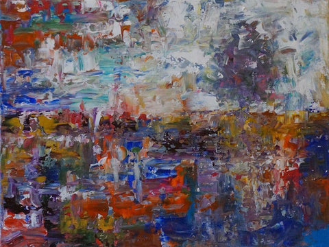 Horizon II Black Ornate Wood Framed Art Print with Double Matting by Foster, Joseph Marshal