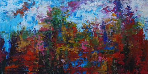 Horizon IV White Modern Wood Framed Art Print with Double Matting by Foster, Joseph Marshal