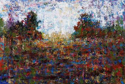 Landscape White Modern Wood Framed Art Print with Double Matting by Foster, Joseph Marshal