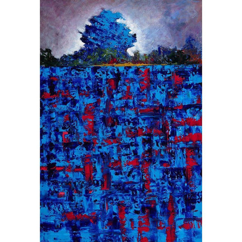 Blue Daze Black Modern Wood Framed Art Print with Double Matting by Foster, Joseph Marshal