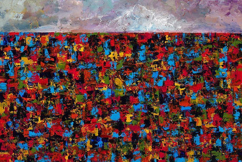 Haze White Modern Wood Framed Art Print with Double Matting by Foster, Joseph Marshal