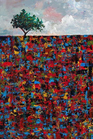 One White Modern Wood Framed Art Print with Double Matting by Foster, Joseph Marshal