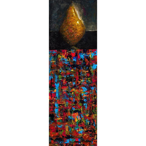 Pear Black Modern Wood Framed Art Print with Double Matting by Foster, Joseph Marshal