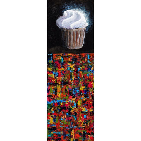 CupCake Black Modern Wood Framed Art Print with Double Matting by Foster, Joseph Marshal