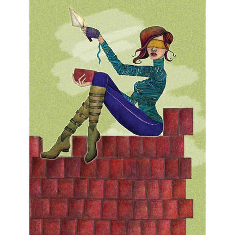 Build It Up Gold Ornate Wood Framed Art Print with Double Matting by Goddess, Jami