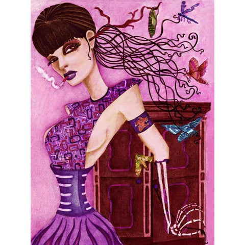 Cassandras Closet Gold Ornate Wood Framed Art Print with Double Matting by Goddess, Jami