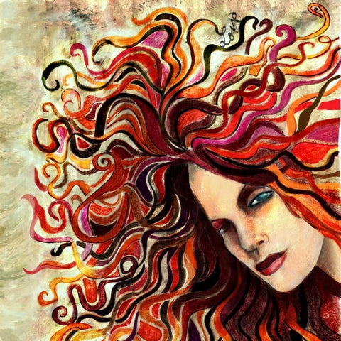 Lauren White Modern Wood Framed Art Print by Goddess, Jami