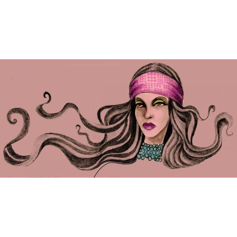 Pink Soul II Gold Ornate Wood Framed Art Print with Double Matting by Goddess, Jami