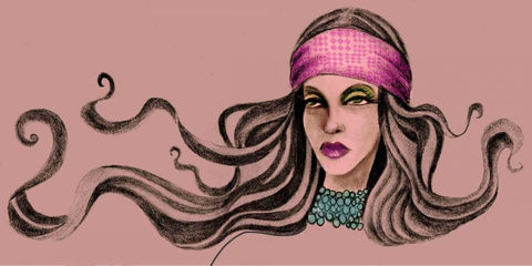 Pink Soul II Black Ornate Wood Framed Art Print with Double Matting by Goddess, Jami