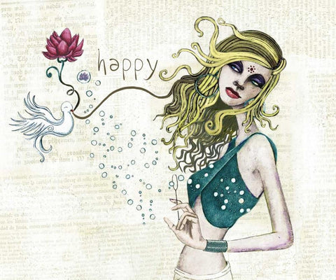 Pure White Modern Wood Framed Art Print with Double Matting by Goddess, Jami