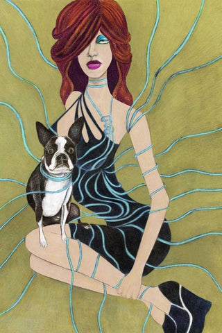 Ruca White Modern Wood Framed Art Print with Double Matting by Goddess, Jami