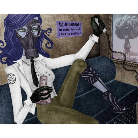 The Scientist Black Modern Wood Framed Art Print with Double Matting by Goddess, Jami