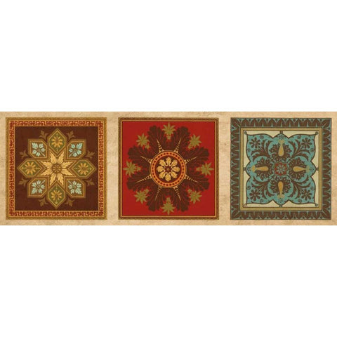 Classical Tiles III White Modern Wood Framed Art Print by Oliver, Jenny