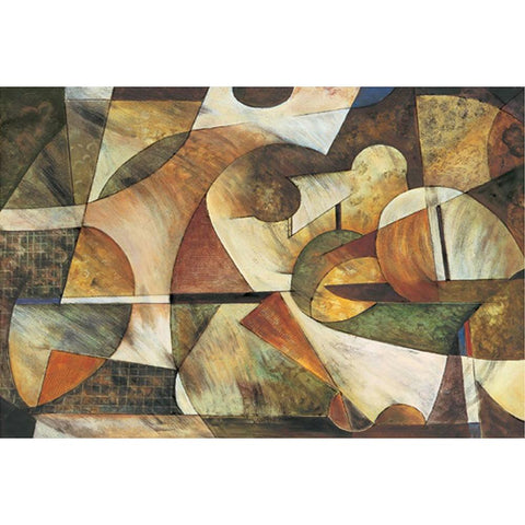 Movement II Gold Ornate Wood Framed Art Print with Double Matting by Parsons, Jonathan
