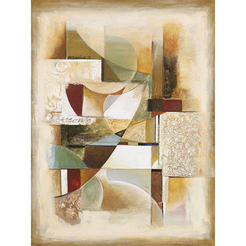 Abstract collage II Black Modern Wood Framed Art Print with Double Matting by Parsons, Jonathan