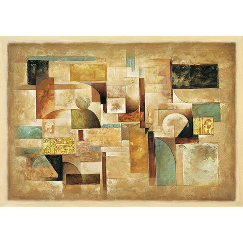 Texture I Black Modern Wood Framed Art Print with Double Matting by Parsons, Jonathan