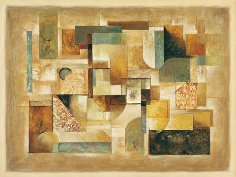Texture II White Modern Wood Framed Art Print with Double Matting by Parsons, Jonathan