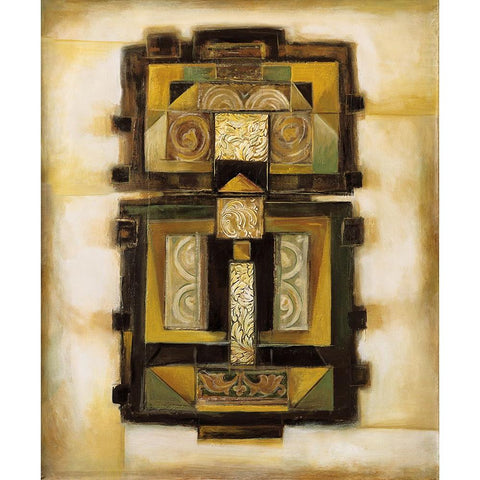 Patterns I Gold Ornate Wood Framed Art Print with Double Matting by Parsons, Jonathan