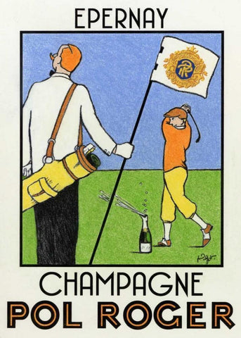 Champagne Practice White Modern Wood Framed Art Print with Double Matting by Got, Jean-Pierre