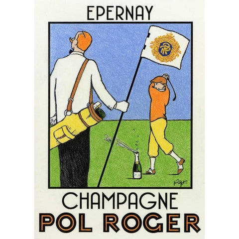 Champagne Practice White Modern Wood Framed Art Print by Got, Jean-Pierre