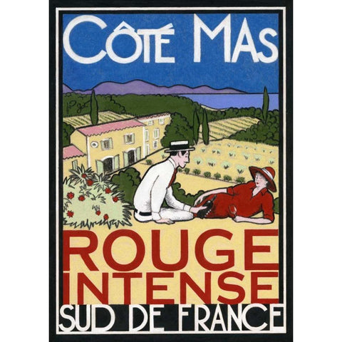 Rouge Intense White Modern Wood Framed Art Print by Got, Jean-Pierre