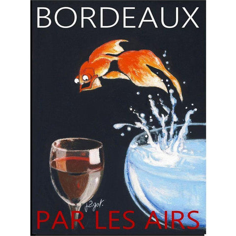 Bordeaux par les airs White Modern Wood Framed Art Print by Got, Jean Pierre