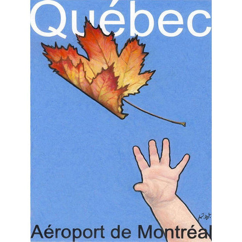 QuÃ©bec AÃ©roport de MontrÃ©al White Modern Wood Framed Art Print by Got, Jean Pierre