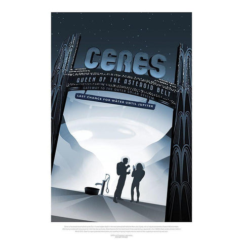 Ceres- Queen Of The Asteroid B Black Modern Wood Framed Art Print with Double Matting by JPL