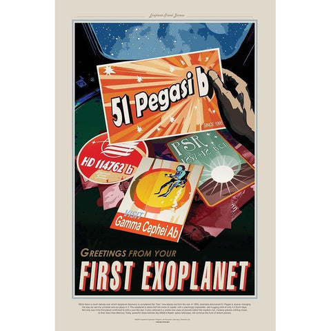 First Exoplanet White Modern Wood Framed Art Print by JPL