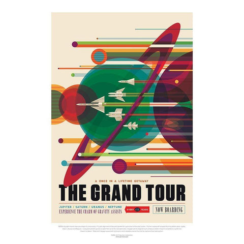 Grand_Tour White Modern Wood Framed Art Print by JPL