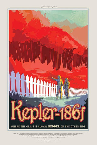 Kepler White Modern Wood Framed Art Print with Double Matting by JPL