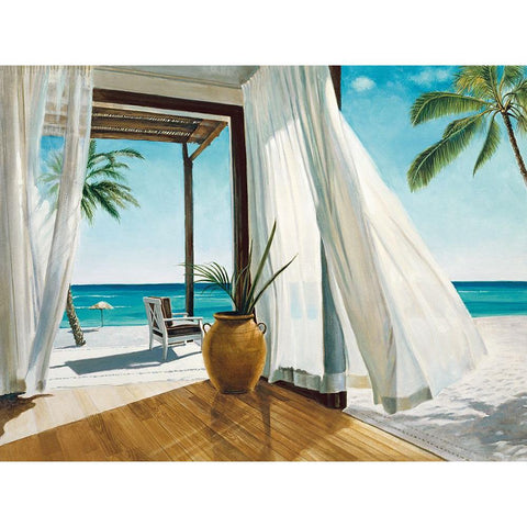 Sea Breeze I Black Modern Wood Framed Art Print with Double Matting by Reed, Jacob