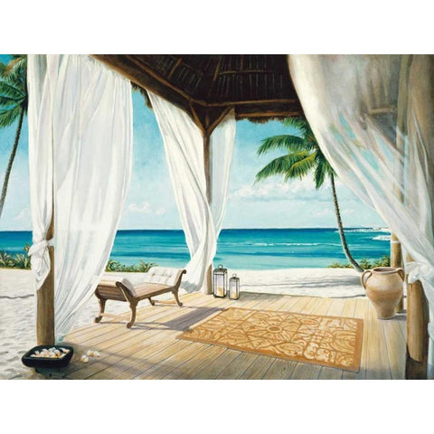 Sea Breeze II Black Modern Wood Framed Art Print by Reed, Jacob