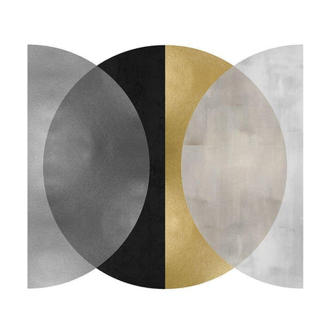 Intersect I Black Modern Wood Framed Art Print with Double Matting by Thompson, Justin