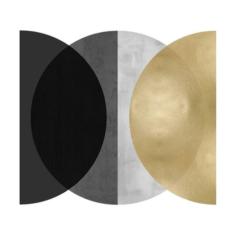 Intersect II Black Modern Wood Framed Art Print with Double Matting by Thompson, Justin