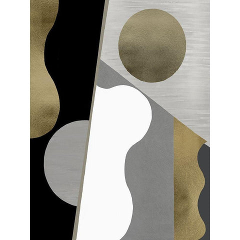 Cadence III Black Modern Wood Framed Art Print with Double Matting by Thompson, Justin