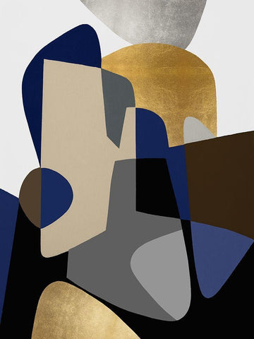 The Shape of Things II Black Ornate Wood Framed Art Print with Double Matting by Thompson, Justin