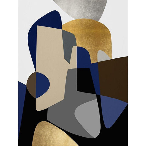 The Shape of Things II White Modern Wood Framed Art Print by Thompson, Justin