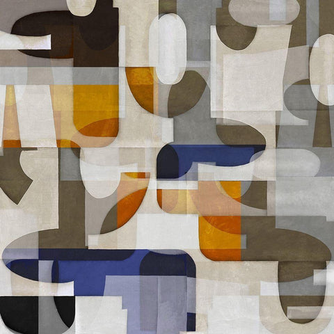 Mid Century Movement I Black Modern Wood Framed Art Print by Thompson, Justin