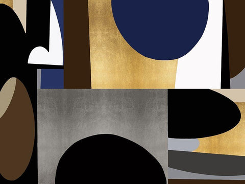 Mid Century Motion II White Modern Wood Framed Art Print with Double Matting by Thompson, Justin