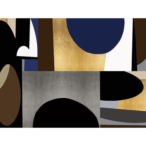 Mid Century Motion II Gold Ornate Wood Framed Art Print with Double Matting by Thompson, Justin