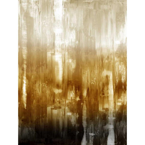 Amber Gradation Black Modern Wood Framed Art Print with Double Matting by Turner, Justin