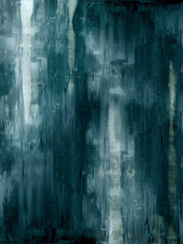 Cerulian Gradation  Black Ornate Wood Framed Art Print with Double Matting by Turner, Justin