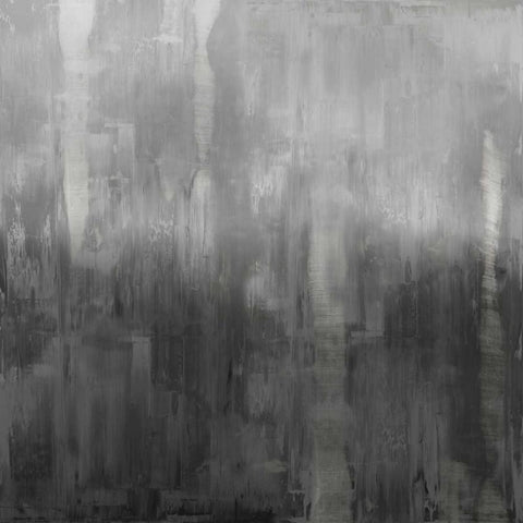 Gradation in Grey White Modern Wood Framed Art Print with Double Matting by Turner, Justin