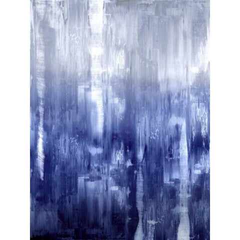 Indigo Gradation Black Modern Wood Framed Art Print by Turner, Justin