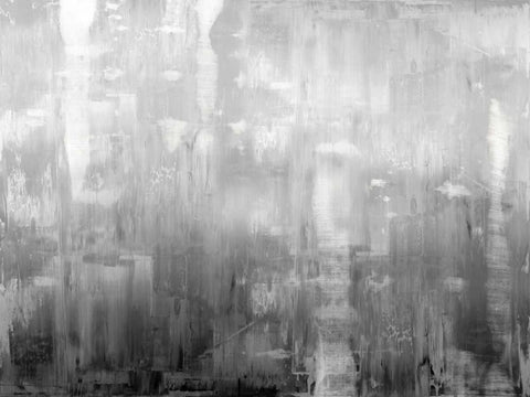 Textural in Grey White Modern Wood Framed Art Print with Double Matting by Turner, Justin