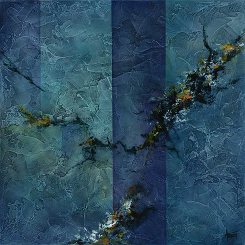 Spellbound Black Modern Wood Framed Art Print with Double Matting by Abbott, Kimberly