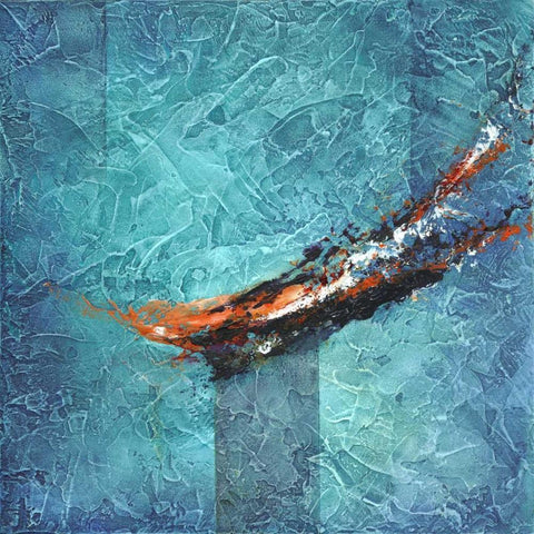 On the Cusp White Modern Wood Framed Art Print by Abbott, Kimberly