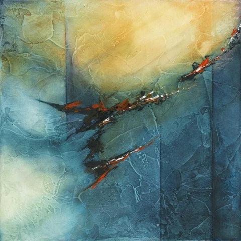 Artemis Moon White Modern Wood Framed Art Print with Double Matting by Abbott, Kimberly